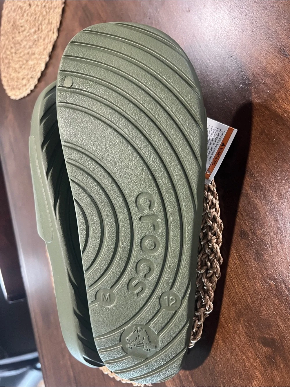 New CROCS Men’s ' Slide Sandals in Army Olive Green